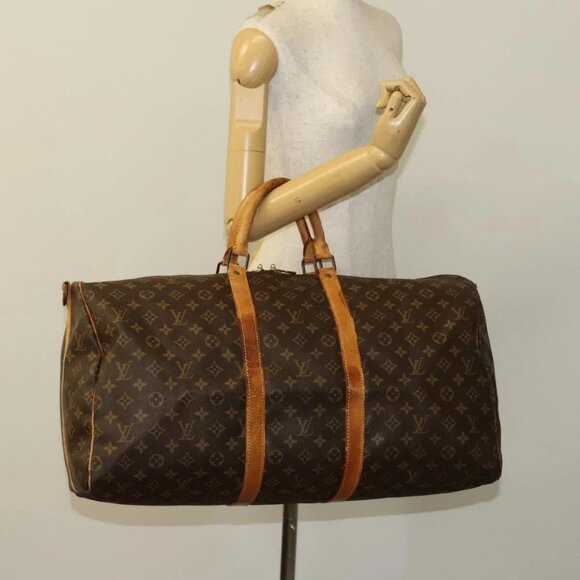 LOUIS VUITTON Monogram Keepall Bandouliere 55 Boston Bag - Picture 1 of 16